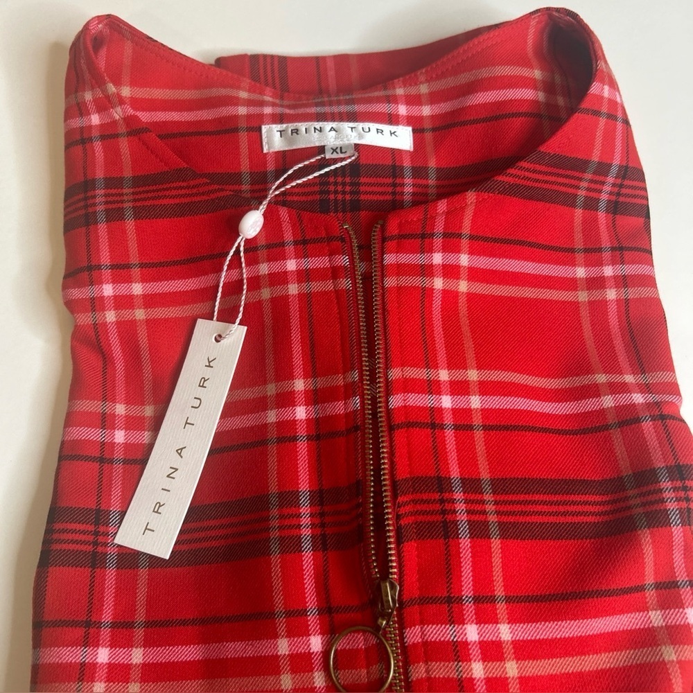 Trina Turk Plaid Versed Shift Dress , Sz. XL - Picture 15 of 15